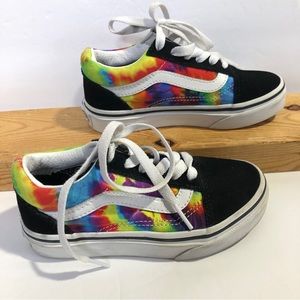 Vans Off the Wall  Classic Black Tie Dyed Shoe Sneakers